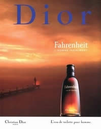 туалетная вода Fahrenheit плакат реклама духов Christian Dior 