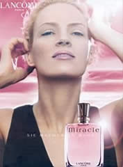духи Miracle рекламный образ аромата  Lancome 