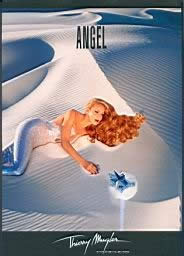 плакат, реклама духов Angel Thierry Mugler, парфюмерия Thierry Mugler духи, туалетная вода angel,
